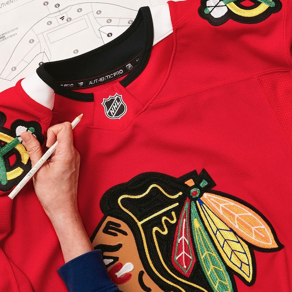 Chicago Blackhawks  Home Authentic Pro Custom Jersey - Red