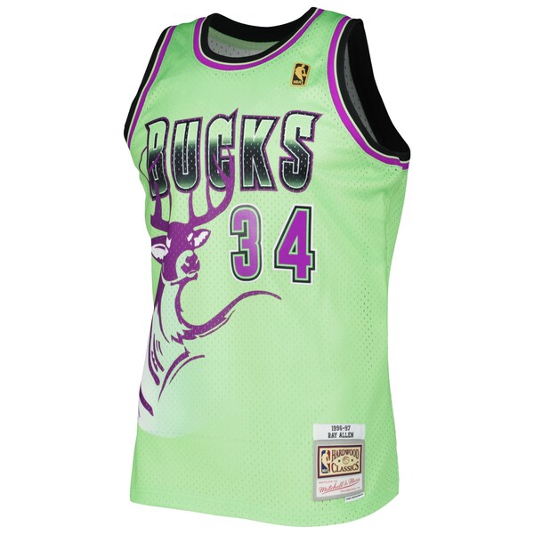 Ray Allen Milwaukee Bucks  1996-97 Hardwood Classics Reload 3.0 Swingman Jersey - Green