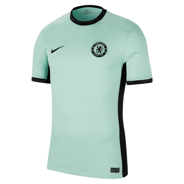 Nicolas Jackson Chelsea Nike 2023/24 Third Stadium Replica Player Jersey - Mint/Blue/Navy