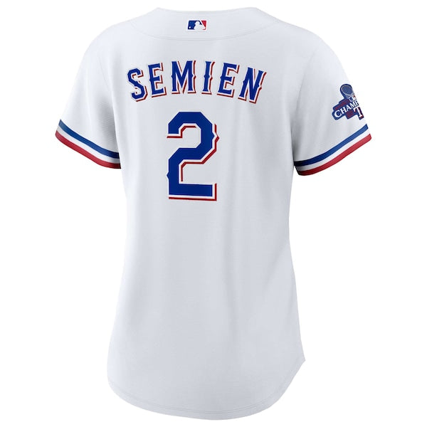 Marcus Semien Texas Rangers Nike Women's Home 2023 World Series Champions Replica Player Jersey - White
