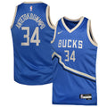 Giannis Antetokounmpo Milwaukee Bucks Nike Youth 2024/25 Swingman Player Jersey - City Edition - Royal