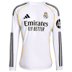 Los Merengues adidas 2025/26 Home Replica Long Sleeve Custom Jersey - White