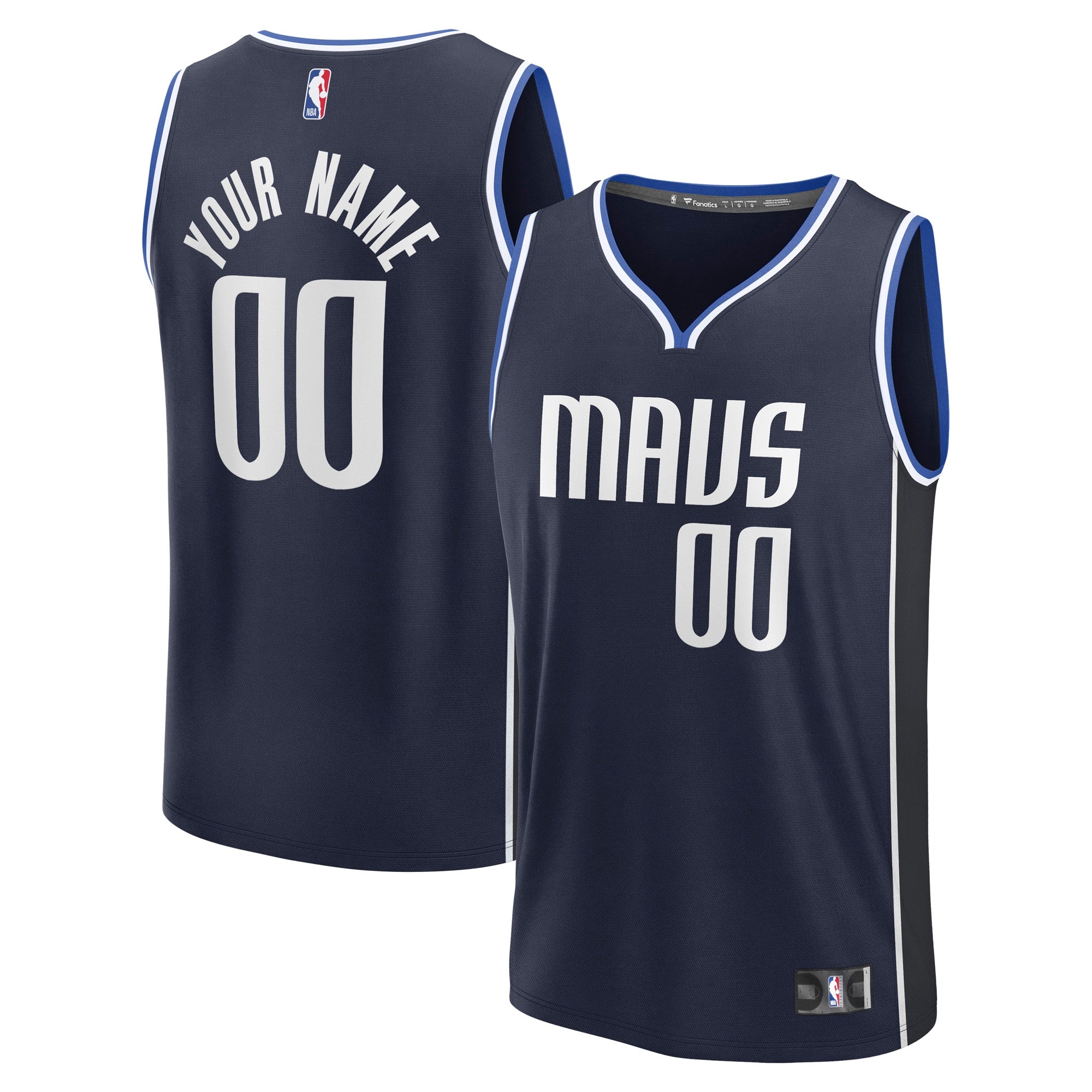 Dallas Mavericks  Custom Fast Break Jersey - Icon Edition - Blue/Navy
