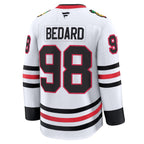 Connor Bedard Chicago Blackhawks  Away Premium Jersey - White/Red