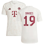 Alphonso Davies Bayern Munich adidas 2023/24 Third Replica Jersey - White