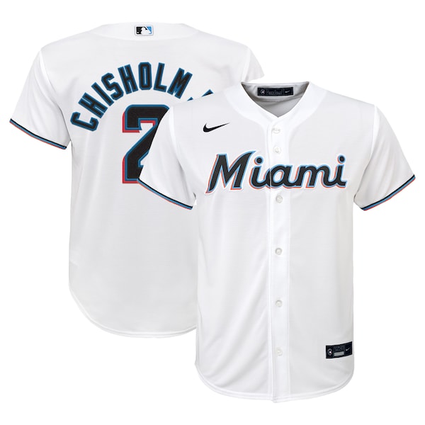 Jazz Chisholm Jr. Miami Marlins Nike Youth Home Replica Player Jersey - White