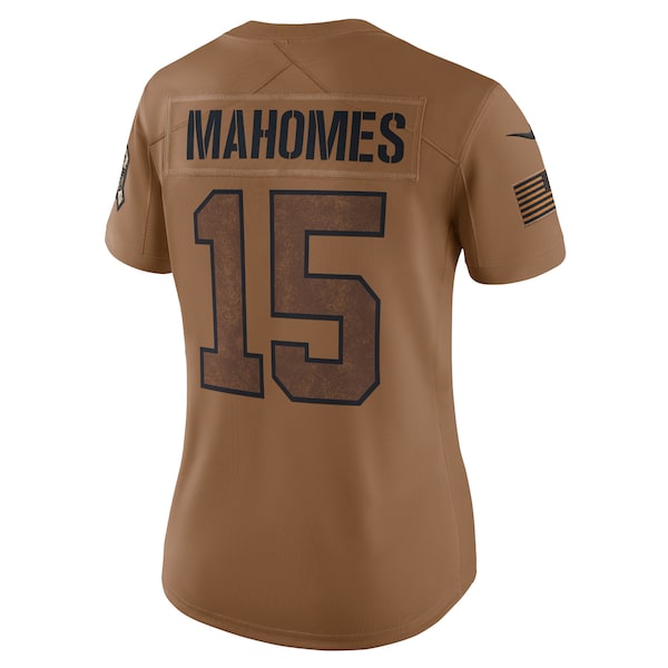Patrick Mahomes Kansas City Chiefs Nike Women's 2023 Salute To Service Limited Jersey - Brown