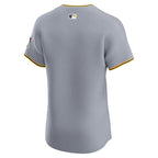 Pittsburgh Pirates Nike Road Vapor Premier Elite Patch Jersey - Gray