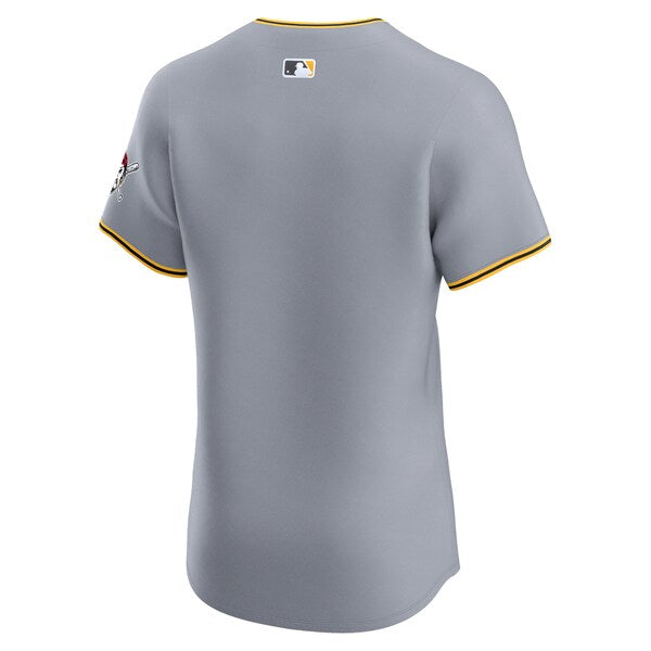 Pittsburgh Pirates Nike Road Vapor Premier Elite Patch Jersey - Gray
