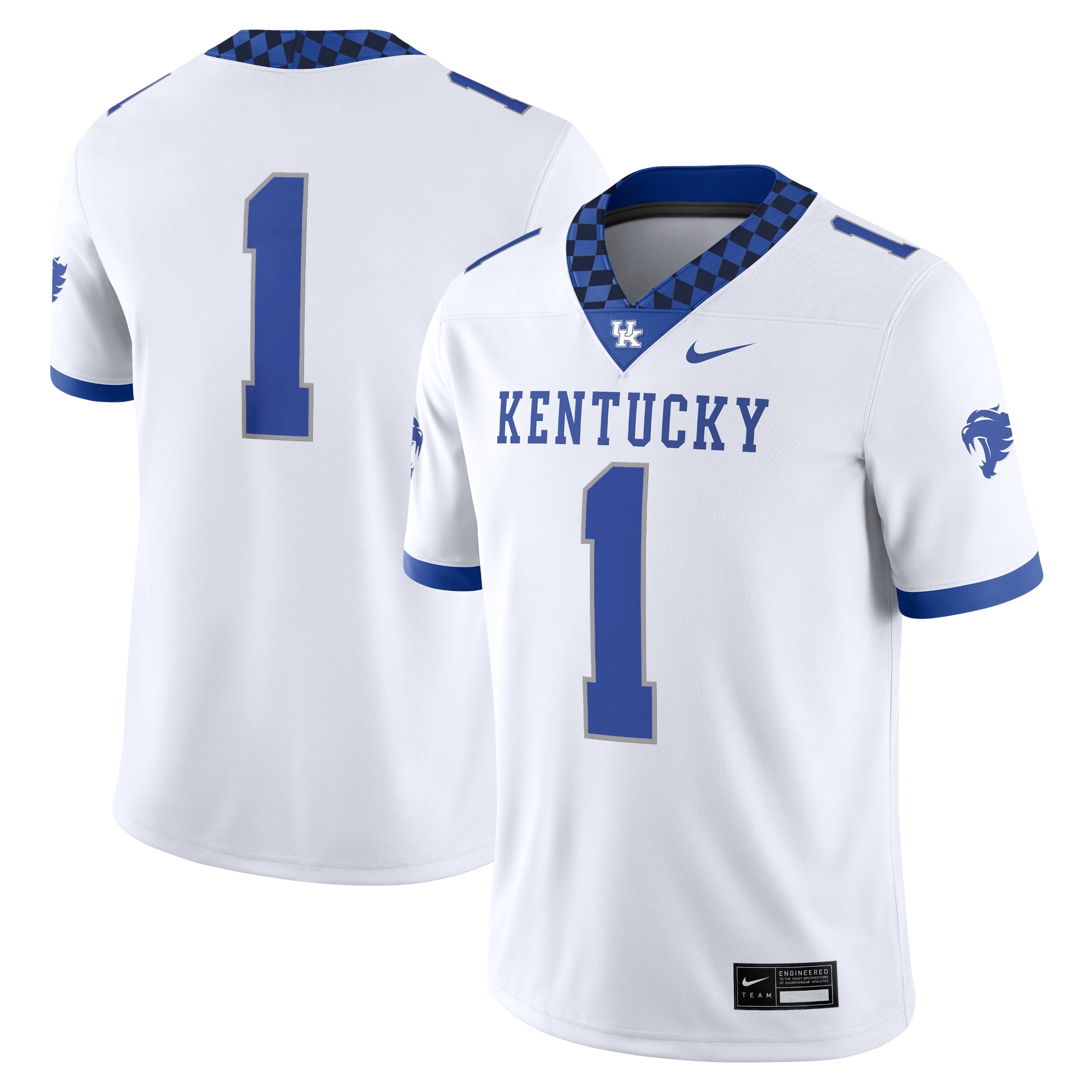 #1 Kentucky Wildcats Nike Game Jersey - Royal/White