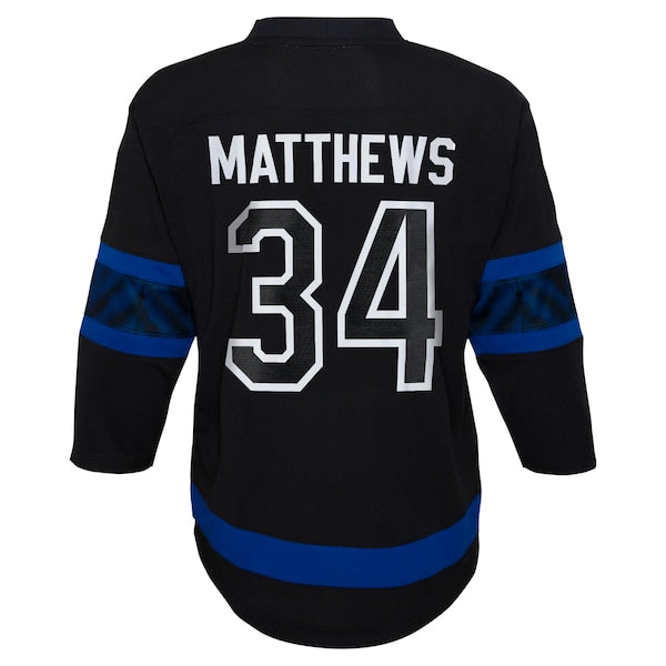 Auston Matthews Toronto Maple Leafs Youth Alternate Replica Player Jersey - Black/Blue