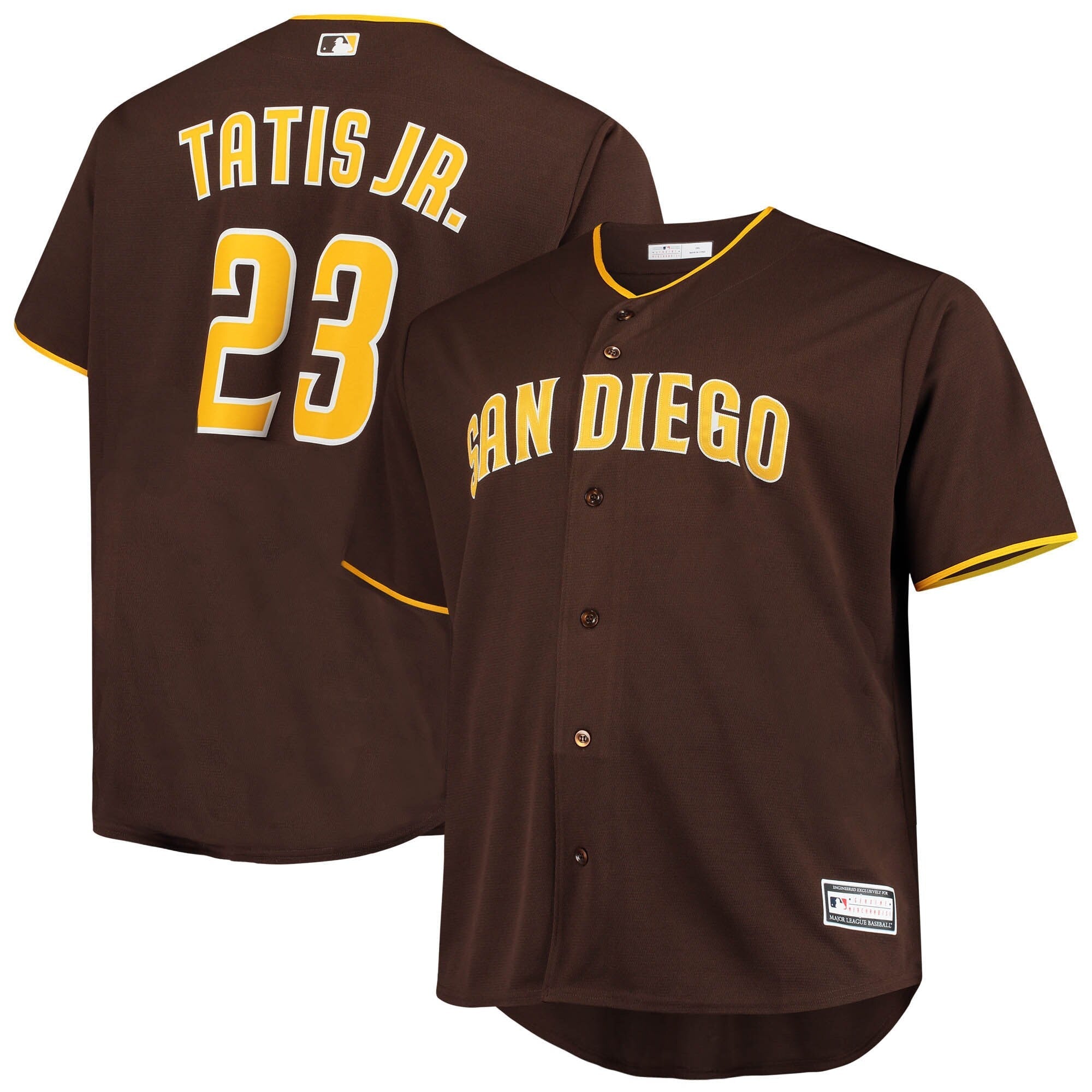 Fernando Tatis Jr. San Diego Padres Big & Tall Replica Player Jersey - Sand/Brown/White