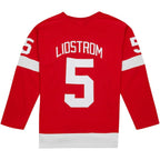 Nicklas Lidstrom Detroit Red Wings Alternate Captain Patch 2001/02 Blue Line Player Jersey - Red