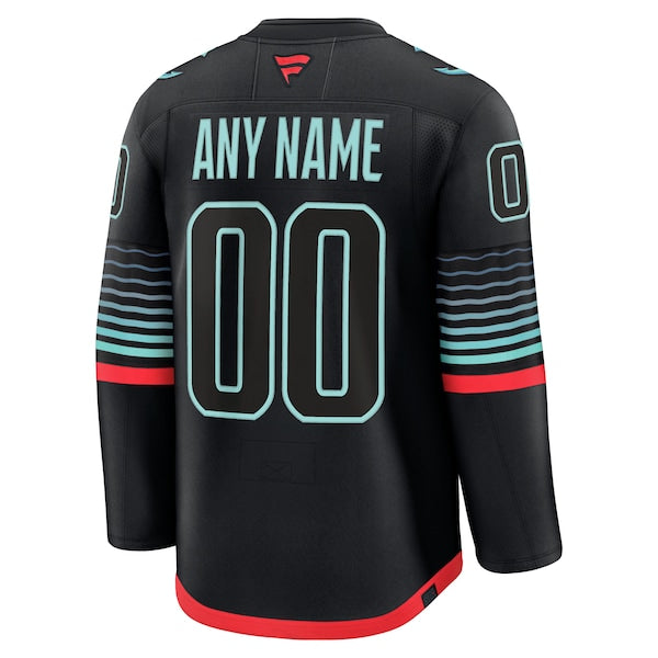 Seattle Kraken  Alternate Premium Custom Jersey - Black/Navy/White