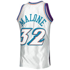 Karl Malone Utah Jazz 1996/97 Hardwood Classics 75th Anniversary Swingman Jersey - Platinum