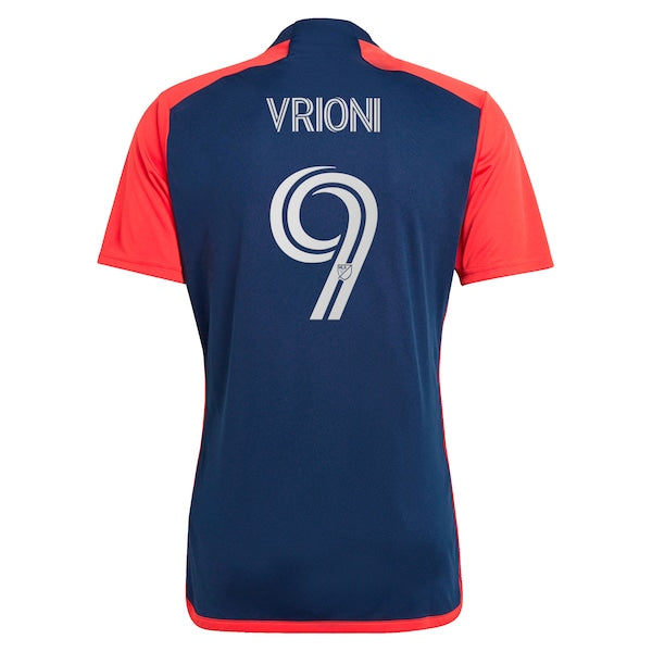 Giacomo Vrioni New England Revolution adidas 2024 Boston Tea Party Replica Player Jersey – Navy