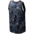 Allen Iverson Philadelphia 76ers Hardwood Classics 1997/98 Tie-Dye Swingman Jersey - Black