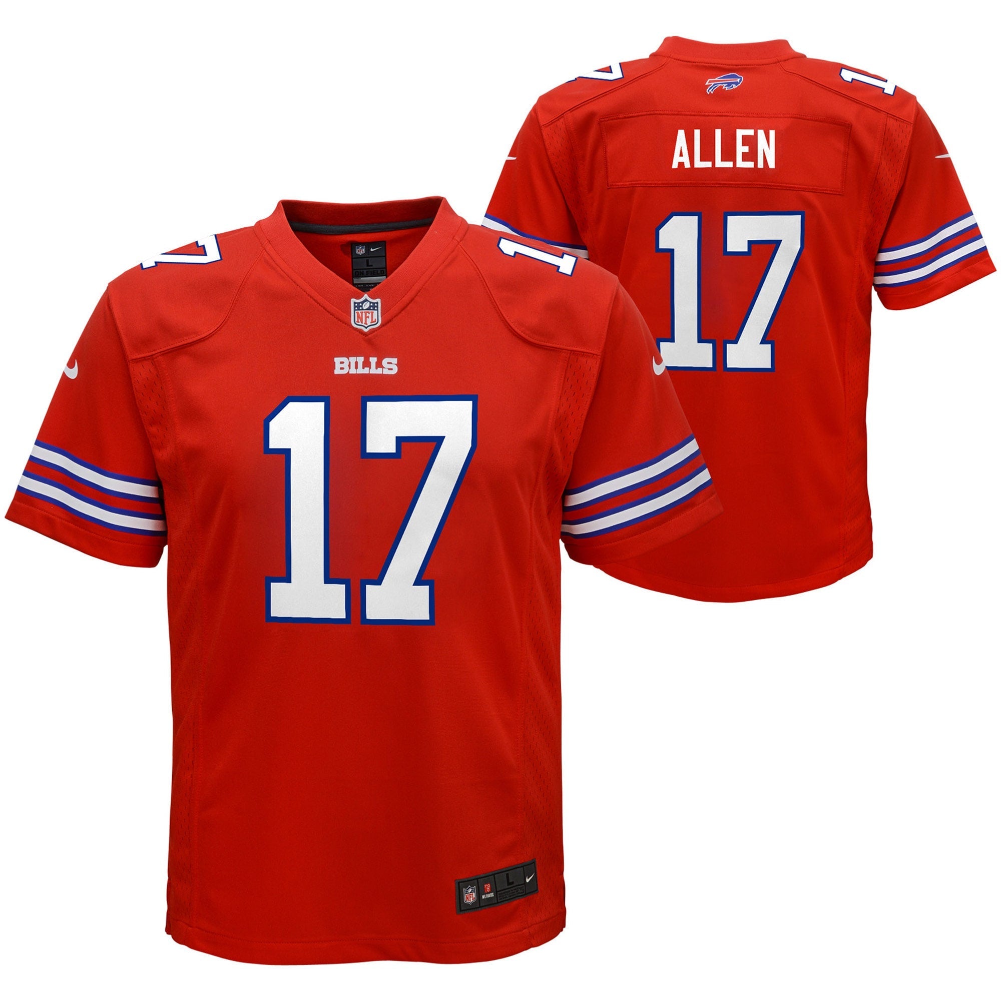 Josh Allen Buffalo Bills Nike Youth Game Jersey - White/Red/Royal