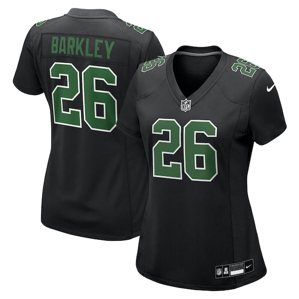 Saquon Barkley Philadelphia Eagles Nike Women's Fashion Game Jersey - Carbon Black/Kelly Green