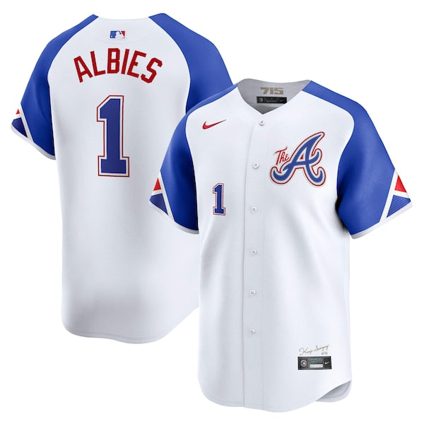 Ozzie Albies Atlanta Braves Nike City Connect Limited Jersey - White