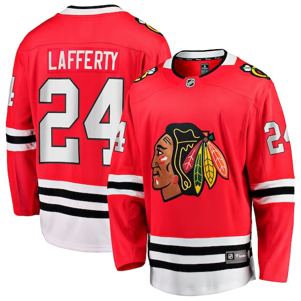 Sam Lafferty Chicago Blackhawks  Home Breakaway Jersey - Red