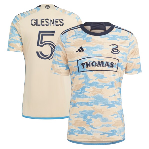 Jakob Glesnes Philadelphia Union adidas 2024 For Philly Replica Jersey - Tan