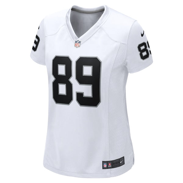 Brock Bowers Las Vegas Raiders Nike Women's Game Jersey -  White/Black