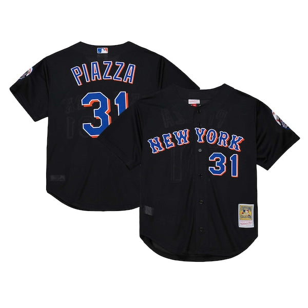 Mike Piazza New York Mets Cooperstown Collection 2000 Batting Practice Jersey - Black