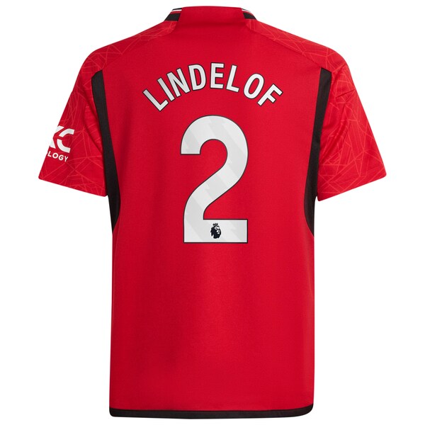 Victor Lindelof Manchester United adidas Youth 2023/24 Home Replica Player Jersey - Red