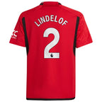 Victor Lindelof Manchester United adidas Youth 2023/24 Home Replica Player Jersey - Red