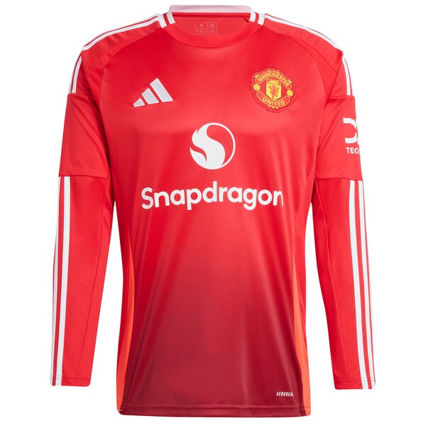 Alejandro Garnacho Manchester United 2024/25 Home Long Sleeve Replica Player Jersey - Red