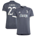 Timothy Weah Juventus adidas 2023/24 Third Replica Player Jersey - Gray/Black/White