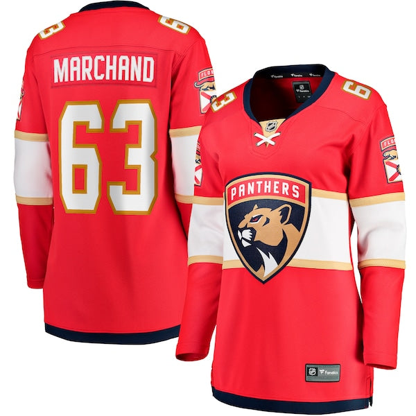 Brad Marchand Florida Panthers  Women's Home Breakaway Player Jersey - Red