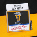 Cam Neely Boston Bruins  1991/92 Alternate Captain Blue Line Player Jersey - White