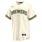 Nestor Cortes Milwaukee Brewers Nike Home Replica Jersey - Cream