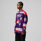 Vince Carter Toronto Raptors  Unisex Maxxed Out Fashion Hockey Jersey - Purple