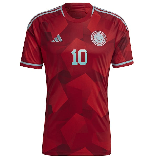 James Rodriguez Colombia National Team adidas 2022/23 Away Replica Player Jersey - Red