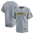Milwaukee Brewers Nike Road Limited Jersey - Gray