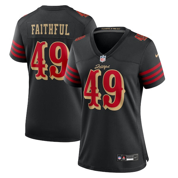 The Faithful San Francisco 49ers Nike Women's 2025 Rivalries Collection Game Jersey - Black