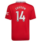 Christian Eriksen Manchester United adidas Youth 2022/23 Home Replica Player Jersey - Red