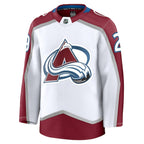 Nathan MacKinnon Colorado Avalanche  Away Premium Jersey - White/Navy/Burgundy