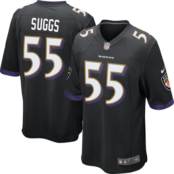 Baltimore Ravens Terrell Suggs Nike Black Alternate Game Jersey