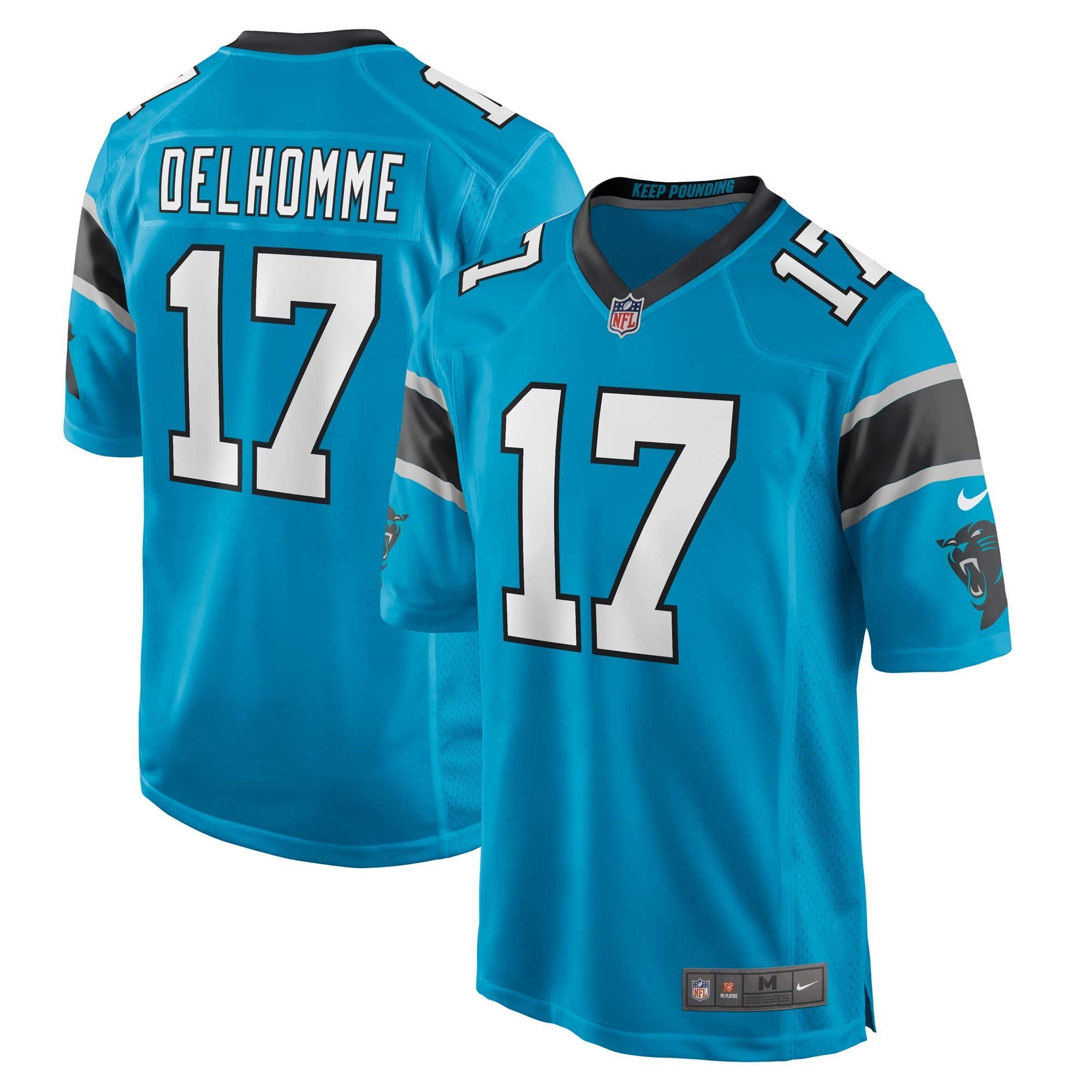 Jake Delhomme Carolina Panthers Nike Game Retired Player Jersey - Black/Light Blue