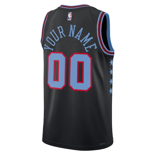 Chicago Bulls Nike Unisex 2025/26 City Edition Swingman Custom Jersey - Black