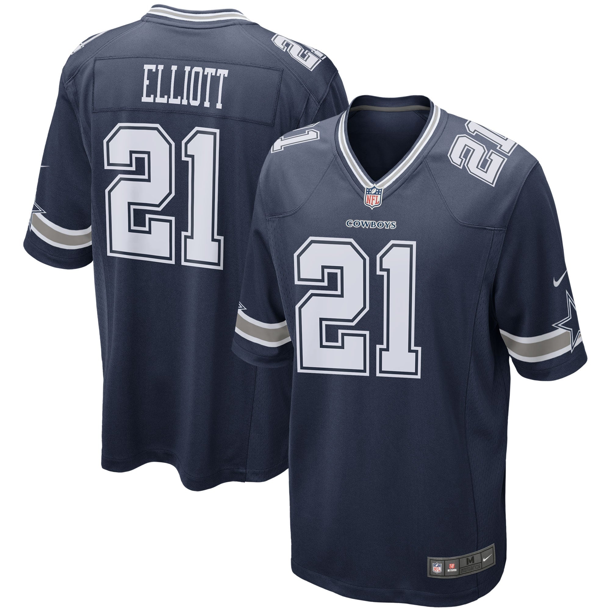 Ezekiel Elliott Dallas Cowboys Nike Team Game Jersey - White/Navy