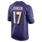 Josh Johnson Baltimore Ravens Nike Team Game Jersey -  Purple