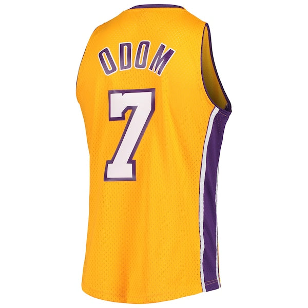 Lamar Odom Los Angeles Lakers 2001/02 Hardwood Classics Swingman Jersey - Gold