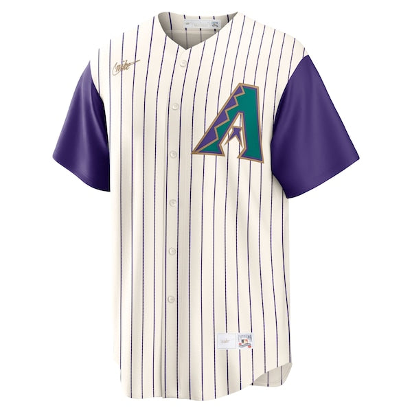 Randy Johnson Arizona Diamondbacks Nike Alternate Cooperstown Collection Player Jersey - Cream/Purple