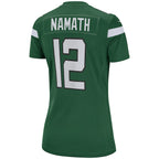 Joe Namath New York Jets Nike Women's Game Retired Player Jersey - Gotham Green/White