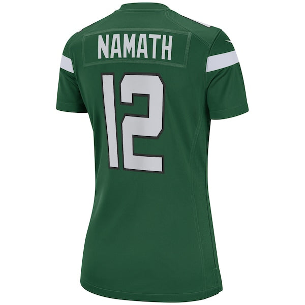 Joe Namath New York Jets Nike Women's Game Retired Player Jersey - Gotham Green/White